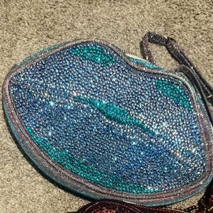 Rebel athletic Blue Lip-Shaped crossbody